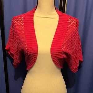 Women's Fuschia Open-Front Shrug